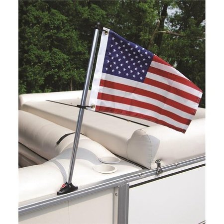 TAYLOR MADE PRODUCTS Taylor Made Products 921 24 in. Pole Pontoon Flag Pole Socket with Flag 3005.0721